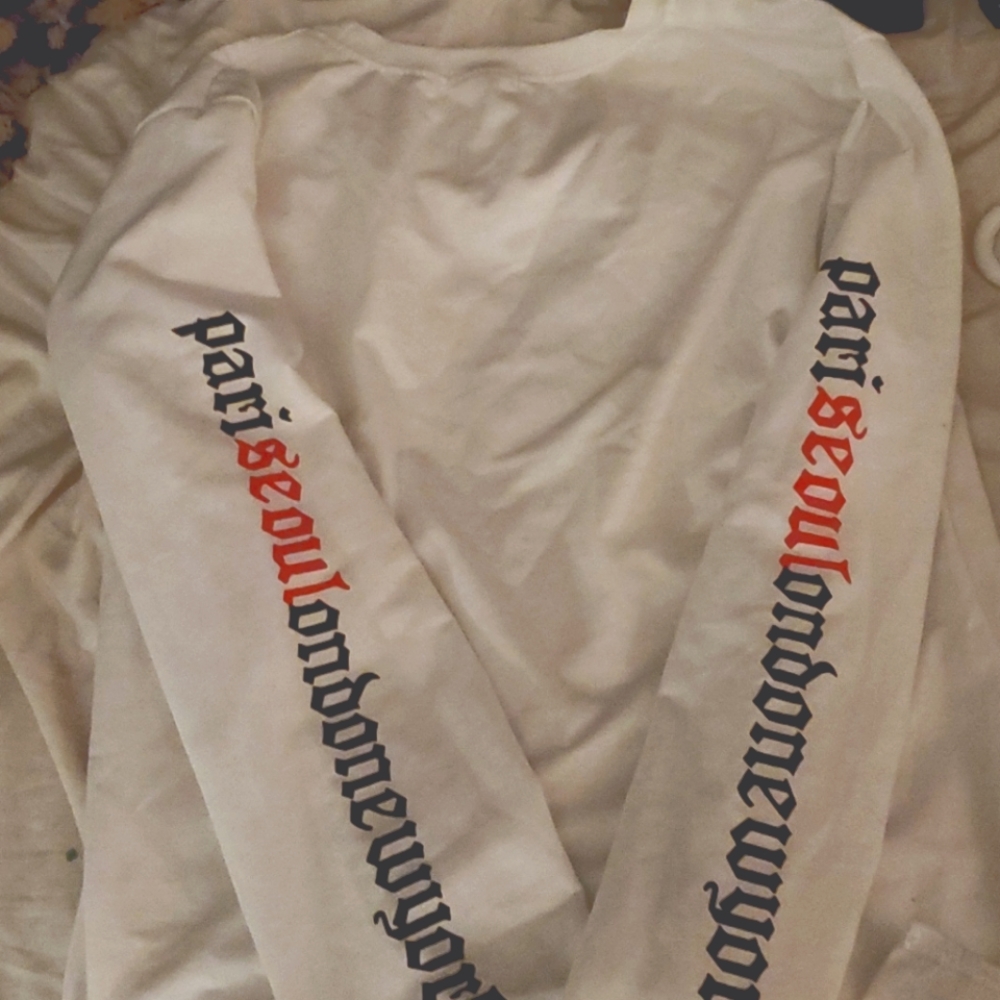 Kpop style long sleeve white shirt